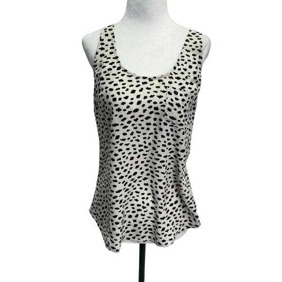 Joie 100% Silk Beige Black Racer Back Camisole Tank Size XS - Picture 3 of 11